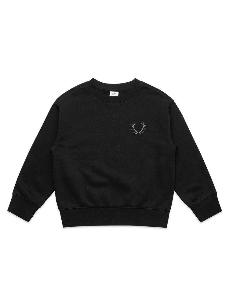 Kids Carmel Crew - Elk Black