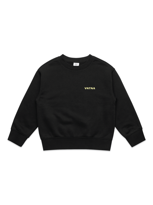 Kids Carmel Crew - Fish Flower Black