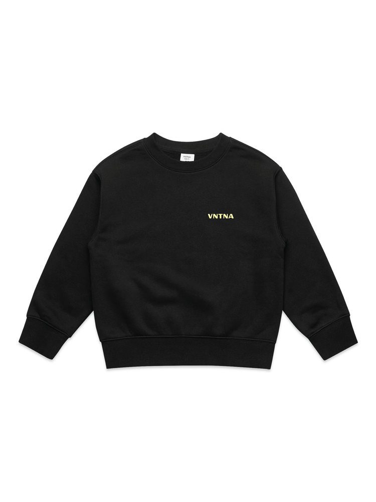 Kids Carmel Crew - Fish Flower Black