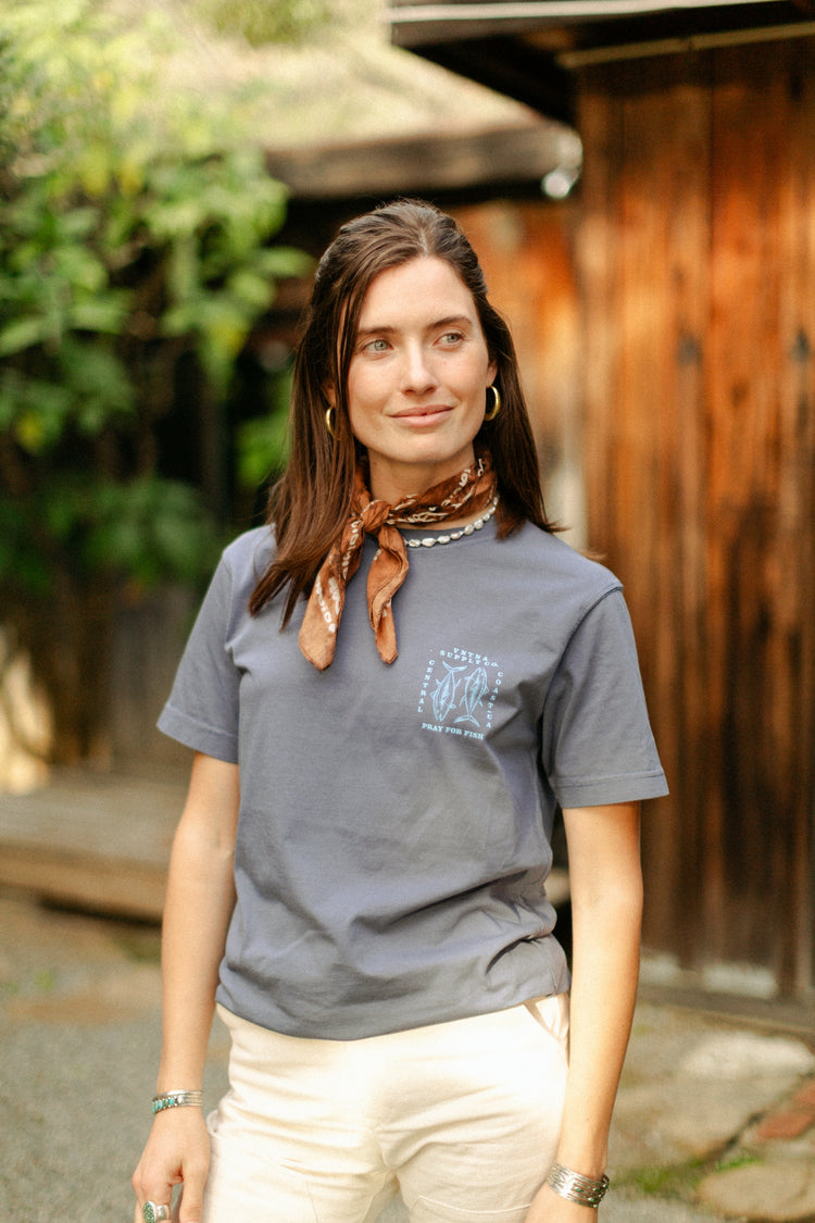 Pray For Fish Blue Coast Tee