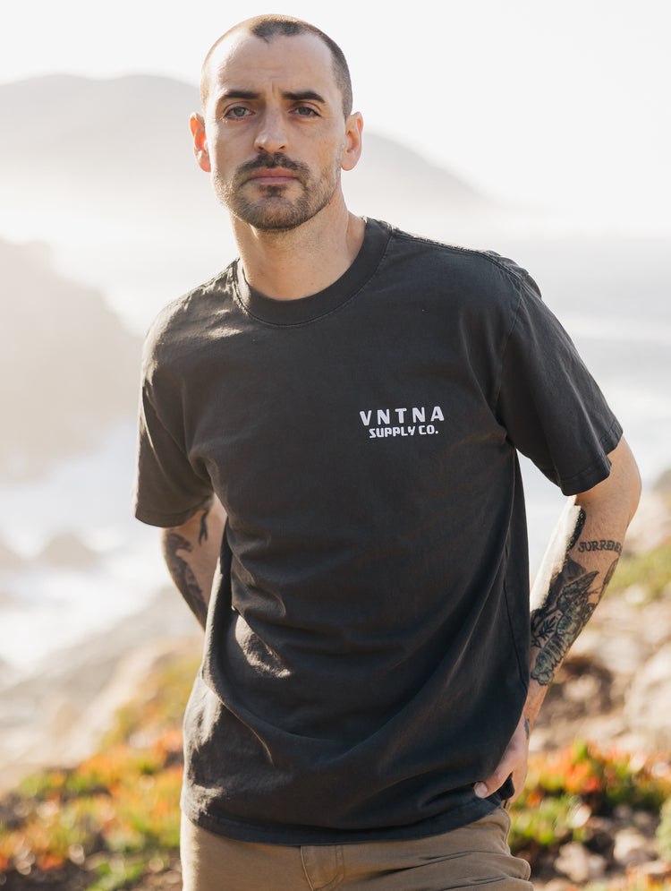 Elk Antler Heavy Tee - Faded Black