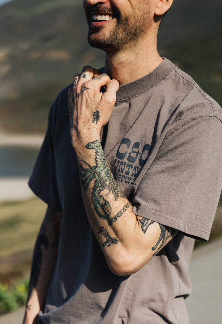 C&C Ridgeline Heavy Tee - Faded Grey