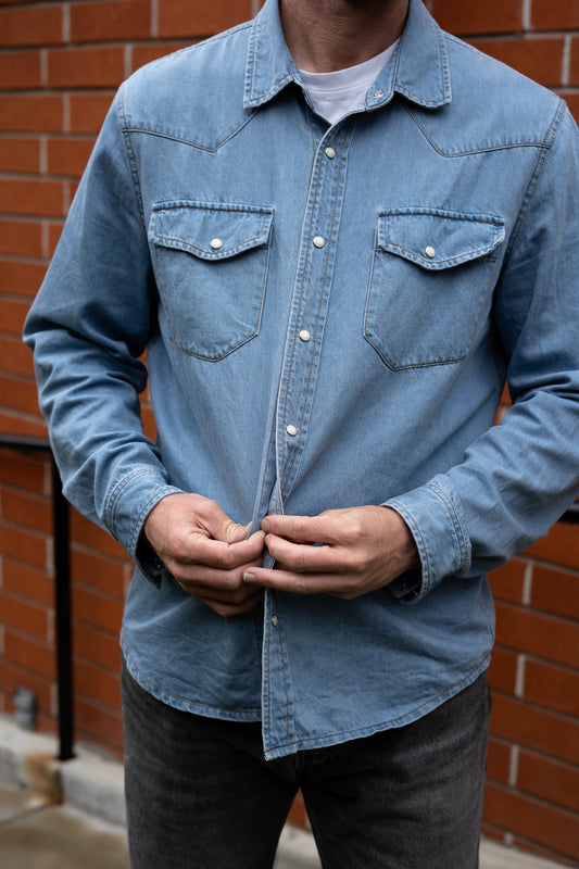 Cypress Denim Shirt in Medium Wash