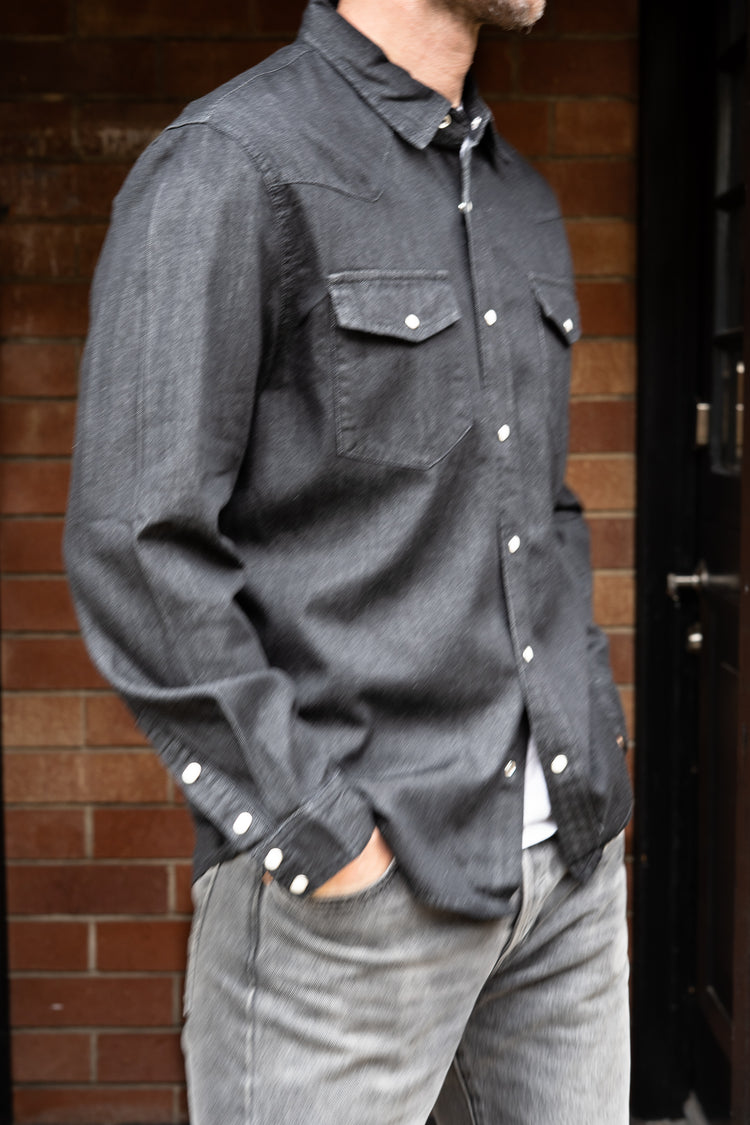 Cypress Denim Shirt in Washed Coal