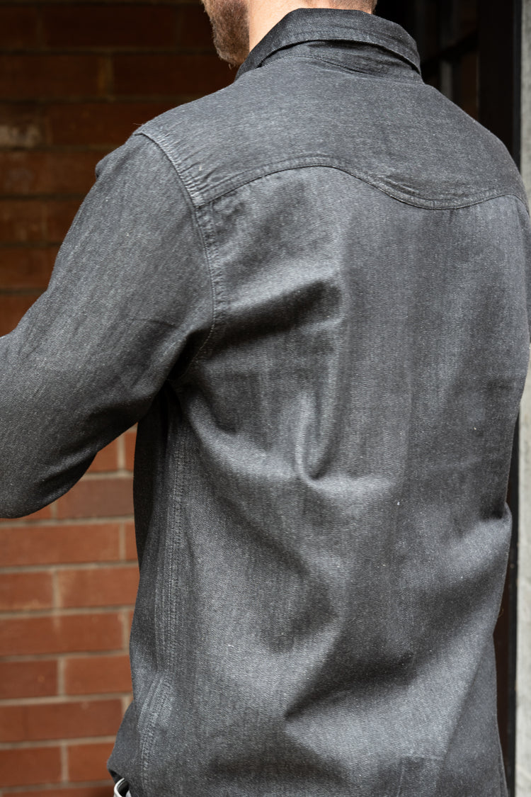 Cypress Denim Shirt in Washed Coal
