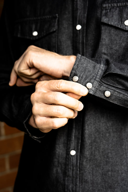 Cypress Denim Shirt in Washed Coal