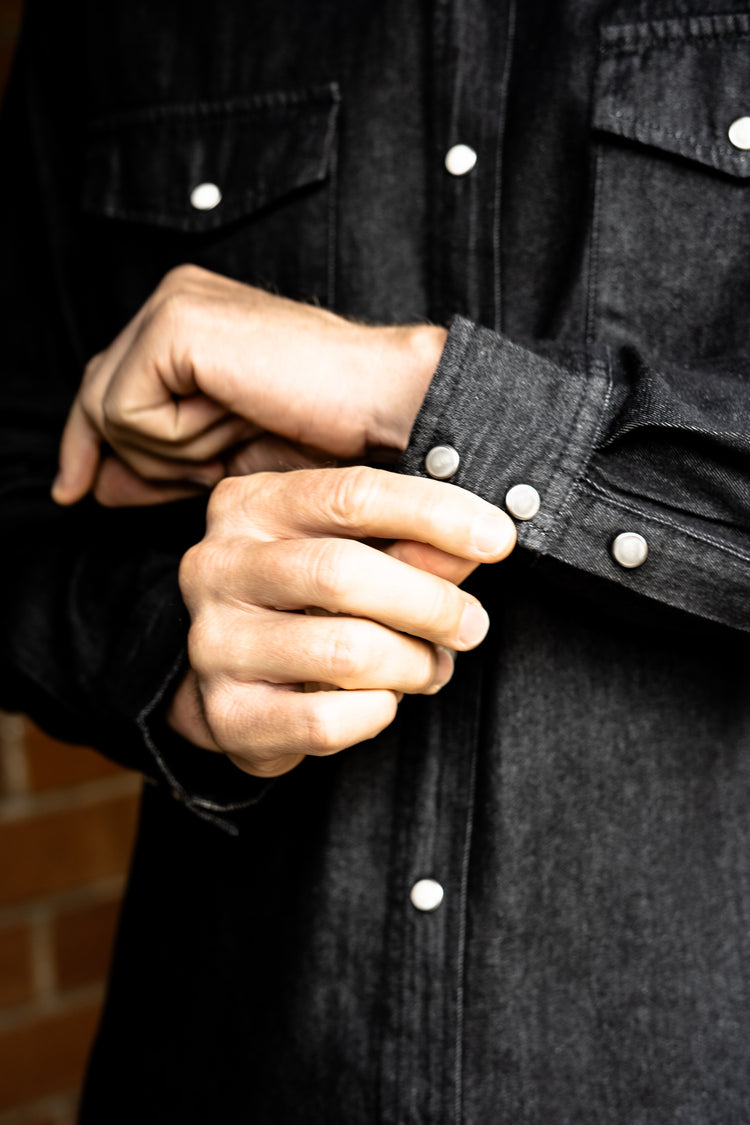 Cypress Denim Shirt in Washed Coal