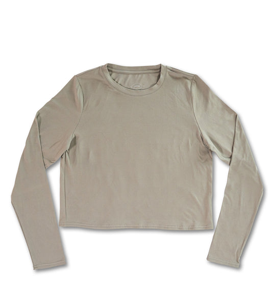 Womens Pico Longsleeve in Faded Moss