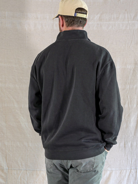 Quarter Zip Fleece (Mens) - Faded Black