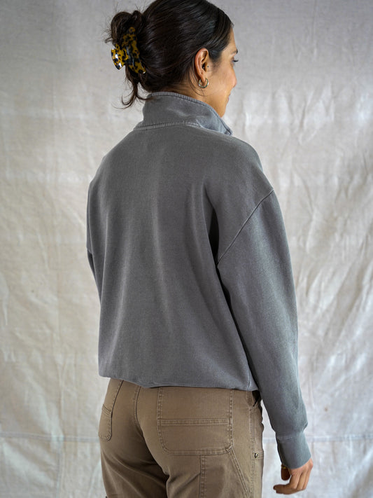 Quarter Zip Fleece (Womens) - Faded Grey