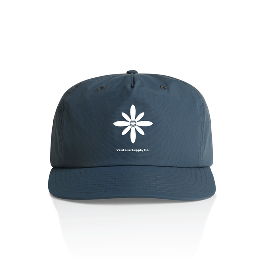 Frog Hat - Faded Navy Fish Flower