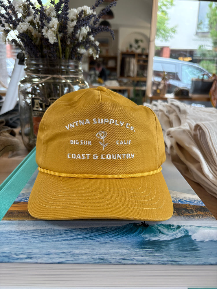 VNTNA Poppy Hat 5 Panel Rope Hat in Mustard