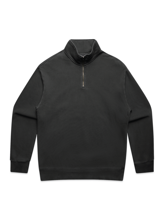 Quarter Zip Fleece (Mens) - Faded Black