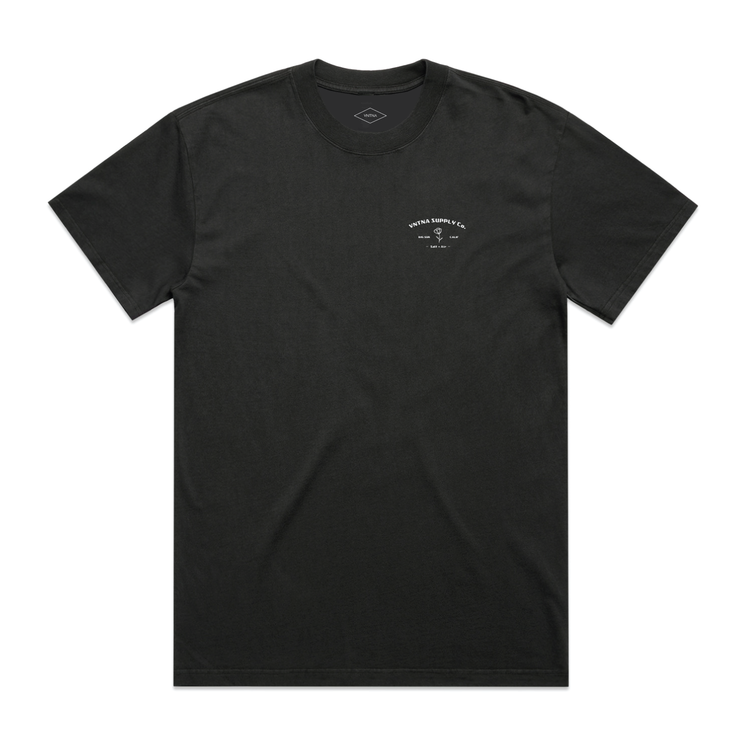 Poppy Oval Tee - Faded Black