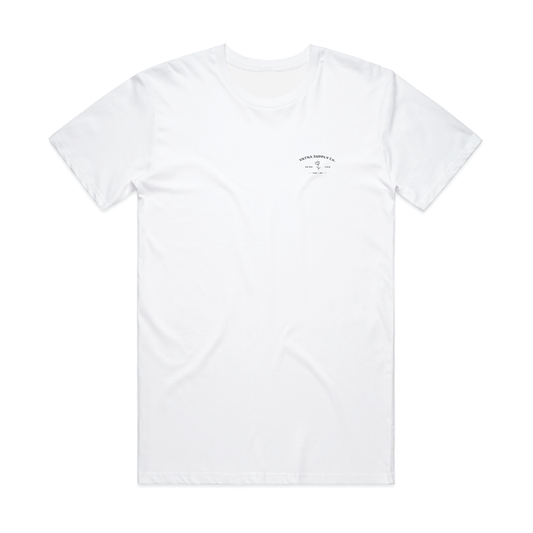 Poppy Oval Tee - White