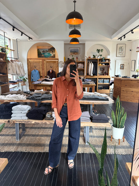 The Lucia Shirt in Terracotta