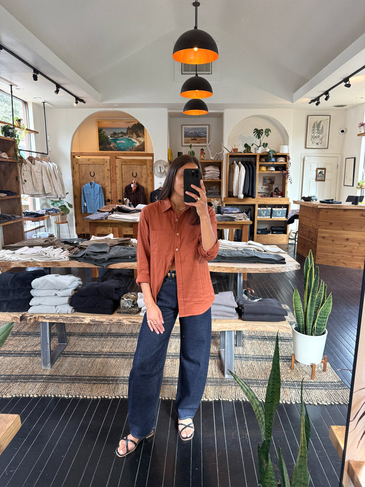 The Lucia Shirt in Terracotta