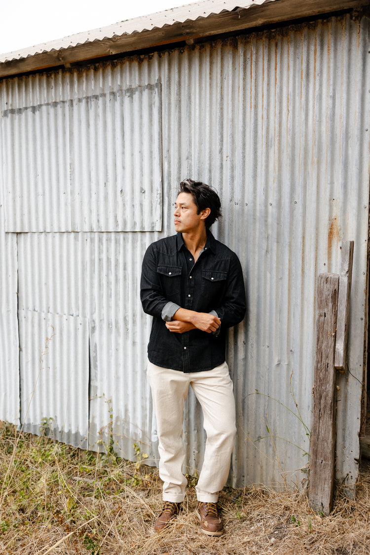 Cypress Denim Shirt in Washed Coal