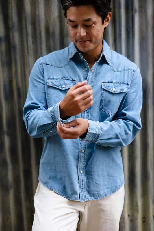 Cypress Denim Shirt in Medium Wash