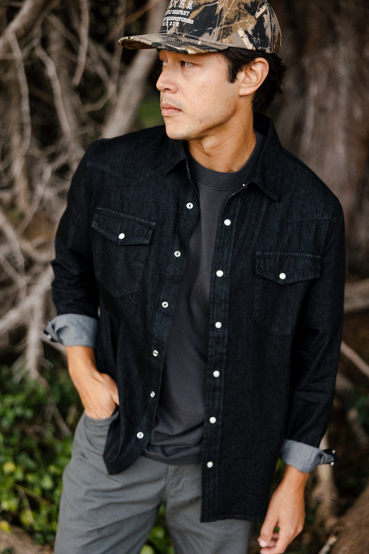 Cypress Denim Shirt in Washed Coal