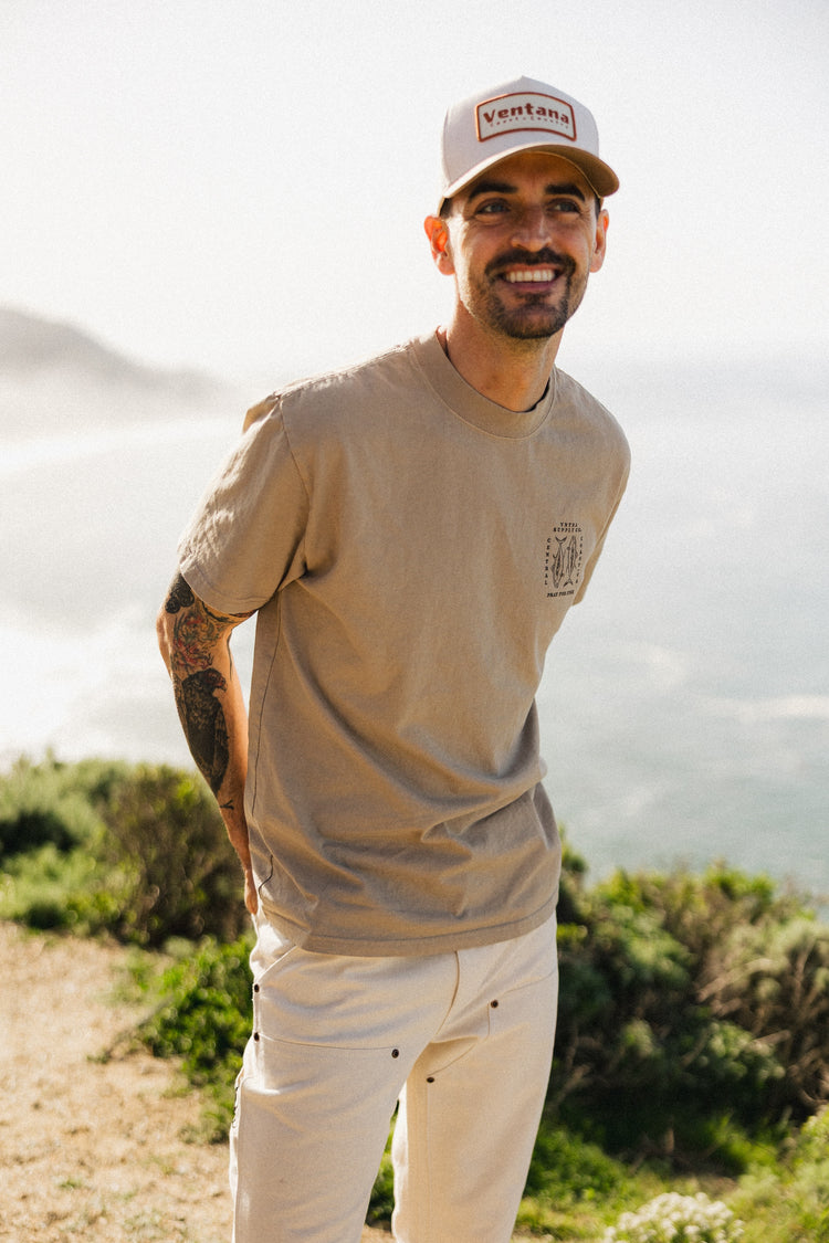 Pray for Fish Heavy Tee - Khaki