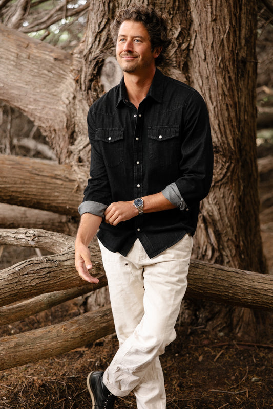 Cypress Denim Shirt in Washed Coal