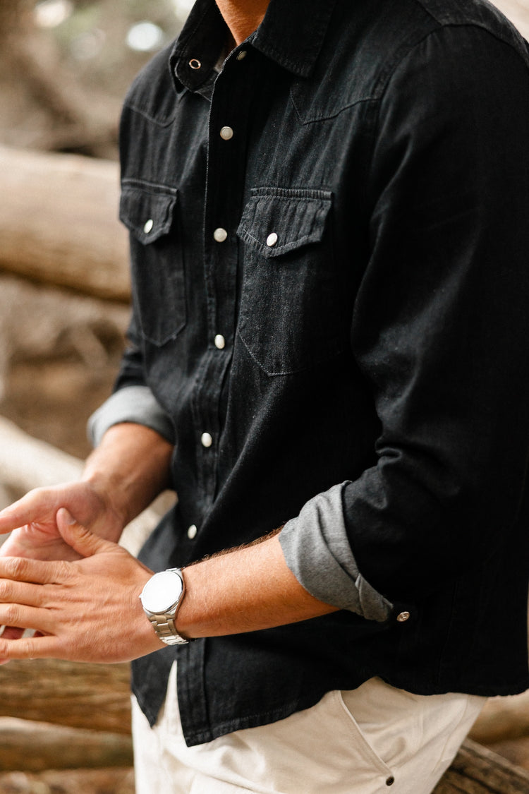 Cypress Denim Shirt in Washed Coal