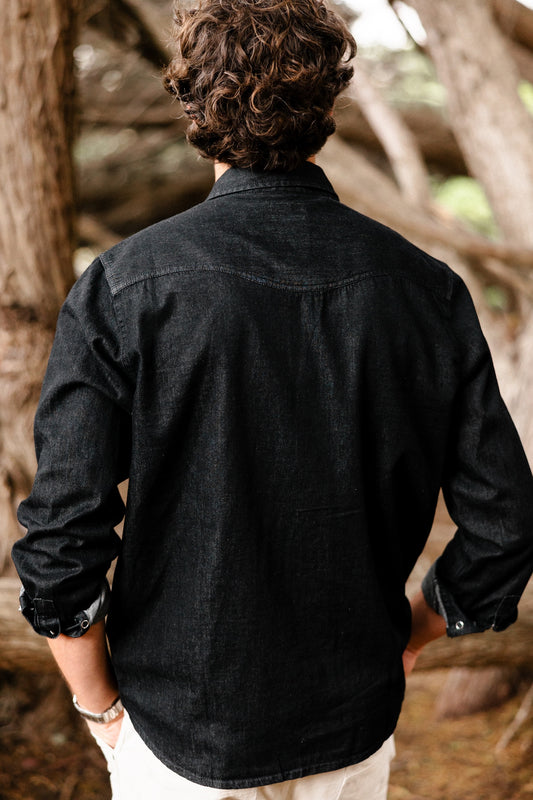 Cypress Denim Shirt in Washed Coal