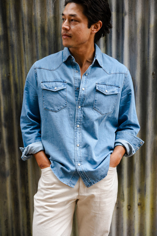 Cypress Denim Shirt in Medium Wash