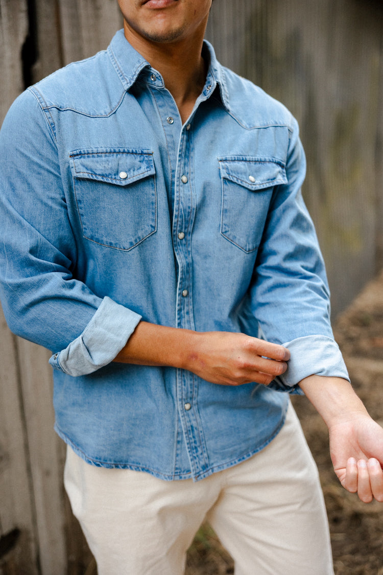 Cypress Denim Shirt in Medium Wash