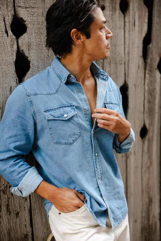 Cypress Denim Shirt in Medium Wash