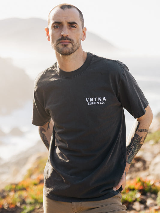 Elk Antler Heavy Tee - Faded Black