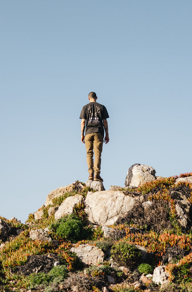 Elk Antler Heavy Tee - Faded Black
