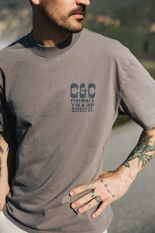 C&C Ridgeline Heavy Tee - Faded Grey