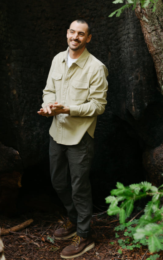 Cypress Corduroy Western Shirt Dusty Olive