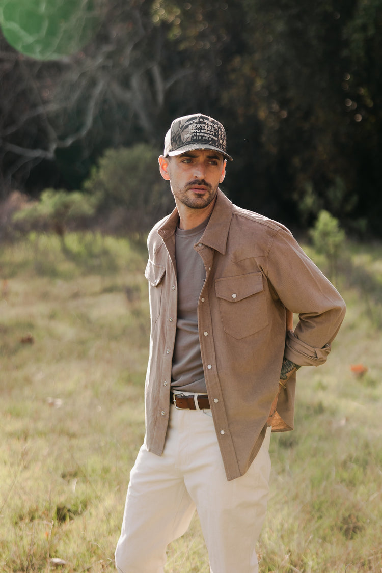 Cypress Corduroy Western Shirt Sandstone