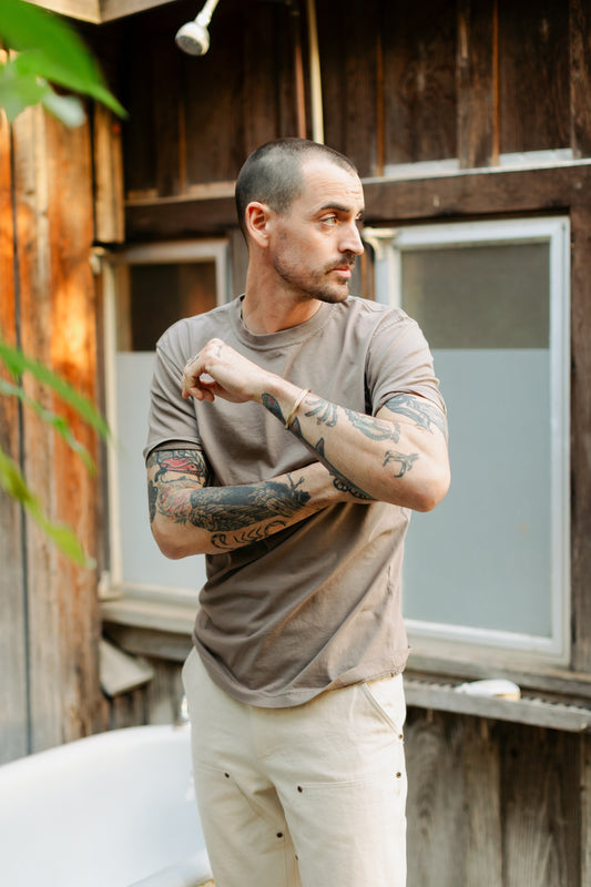 Coast Crewneck Tee - Mushroom