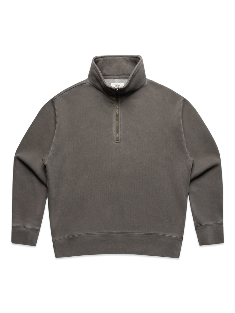 Quarter Zip Fleece (Womens) - Faded Grey