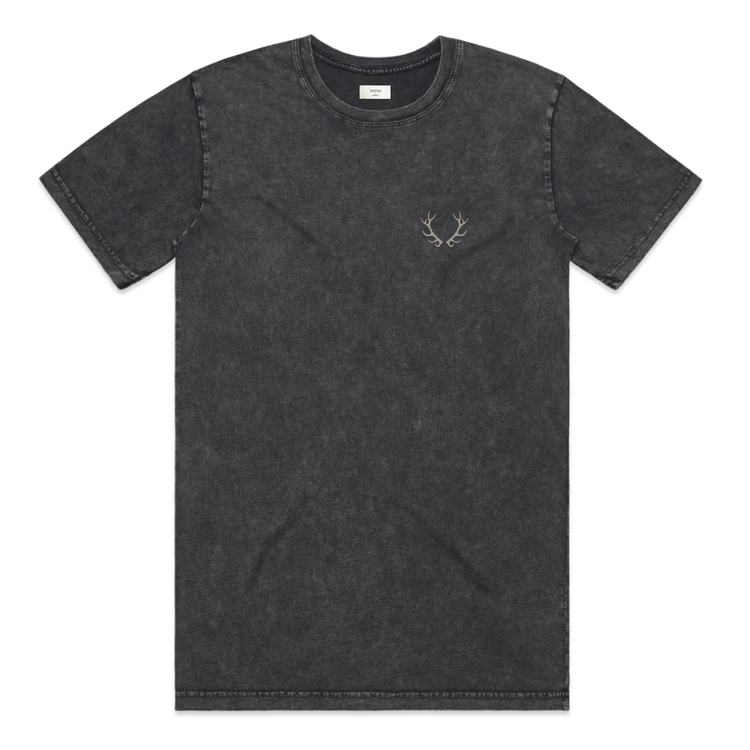 Tule Elk Tee- Stonewash Black