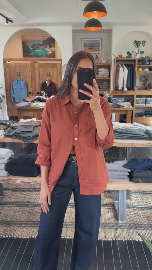 The Lucia Shirt in Terracotta